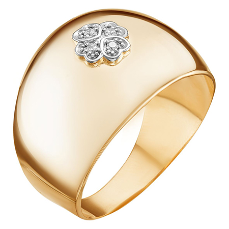 Кольцо, золото, фианит, К132-4066